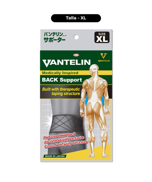 Imagen del Packaging de Faja Lumbar VANTELIN talla XL